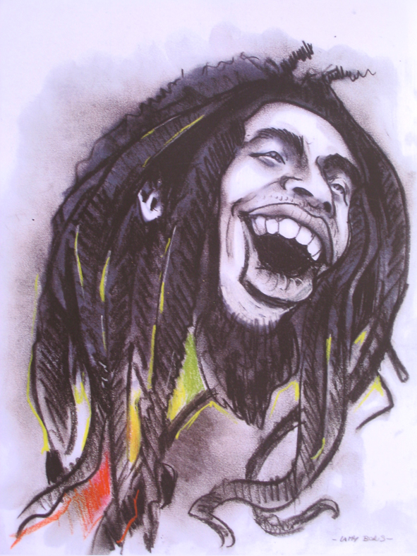 Caricature de Bob Marley