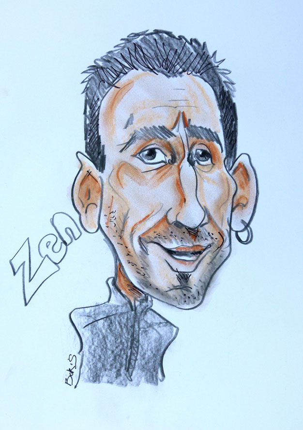 Caricature Zen attitude