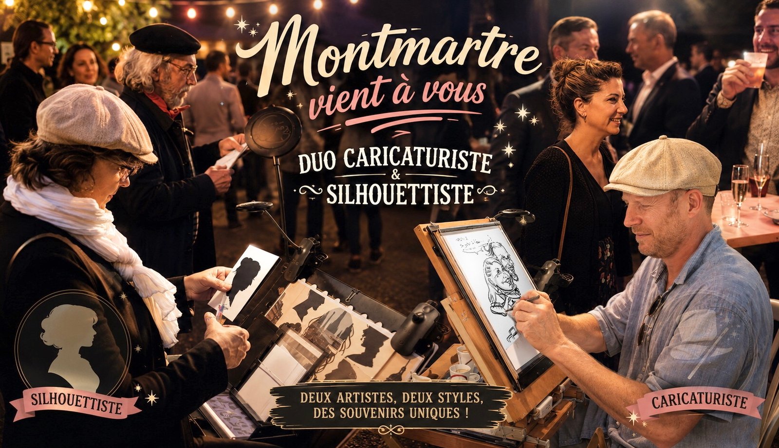 Duo caricaturiste etSilhouettiste