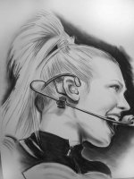portrait noir et blanc de Lorie