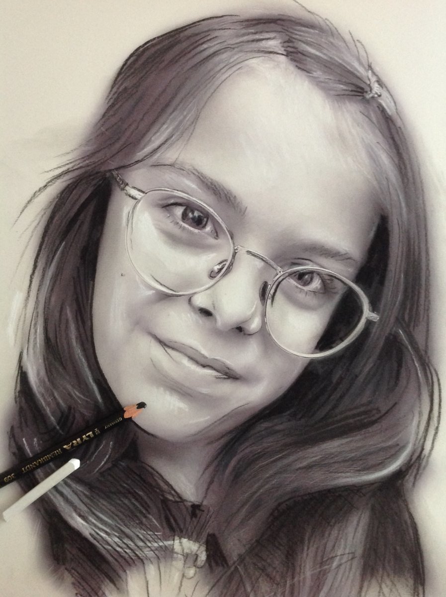 portrait fusain idée cadeau