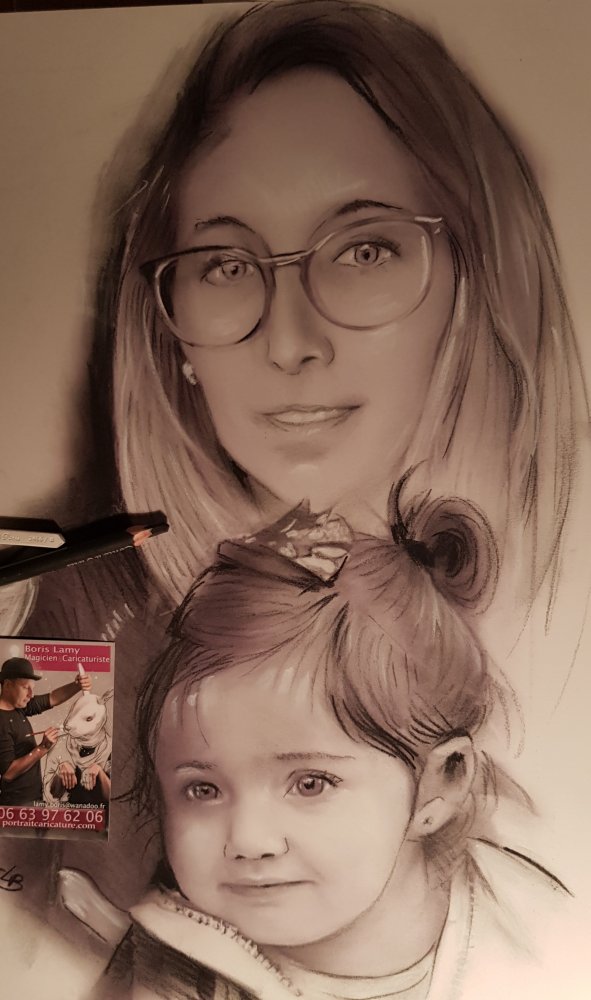 portrait cadeau pour un anniversaire par portraitiste sur Condom