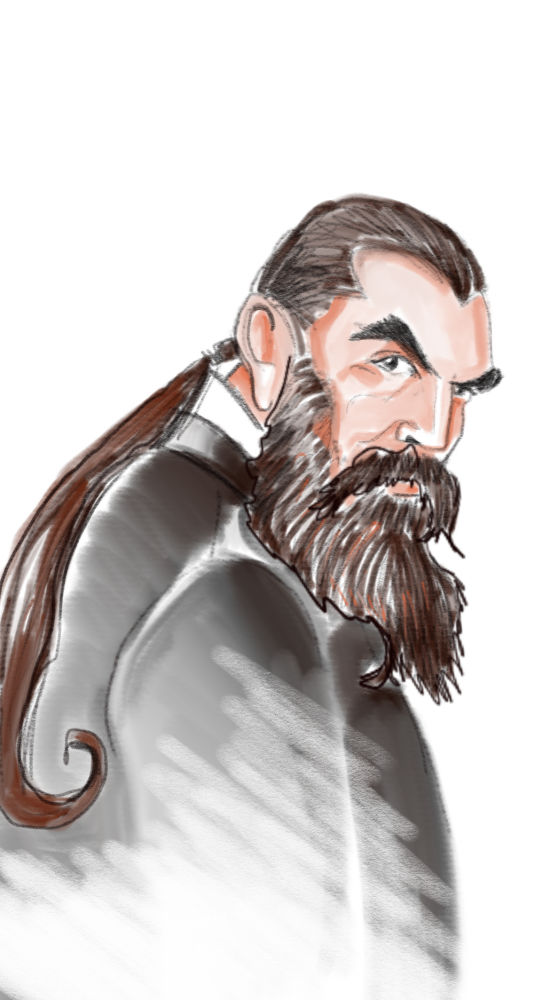 caricature numérique Sébastien Chabal