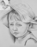 portrait enfant fusain 