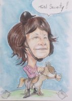 Caricature à cheval