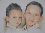 Portrait en couleur au pastel d'après photo