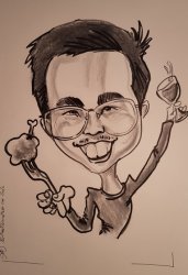 caricature noir et blanc
