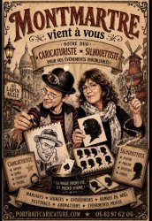 Duo caricaturiste et silhouettiste