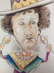 Caricature couleur pastel