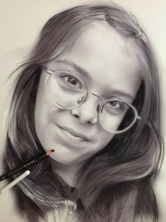 portrait fusain idée cadeau