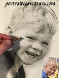 portrait dessin au crayon fusain en ligne sur comande d'après photo (...)