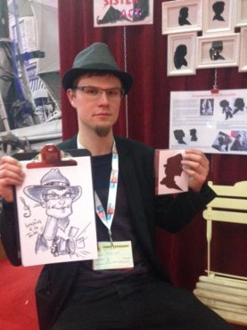 Concept place du Tertre avec caricature et silhouette sur Toulouse