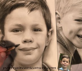 portraits pour noel d'après photo en ligne