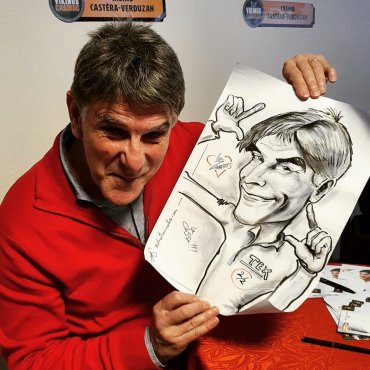 caricature de Tex animateur tv