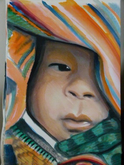 Portrait peinture d un enfant 
