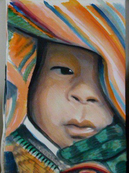 Portrait peinture d un enfant 