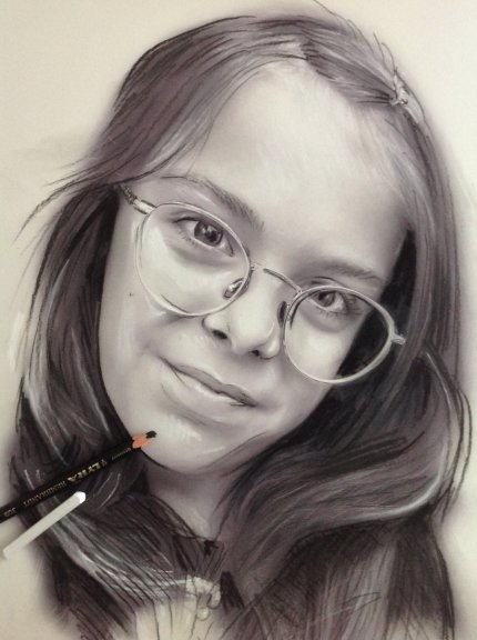 portrait dessin fusain idée cadeau