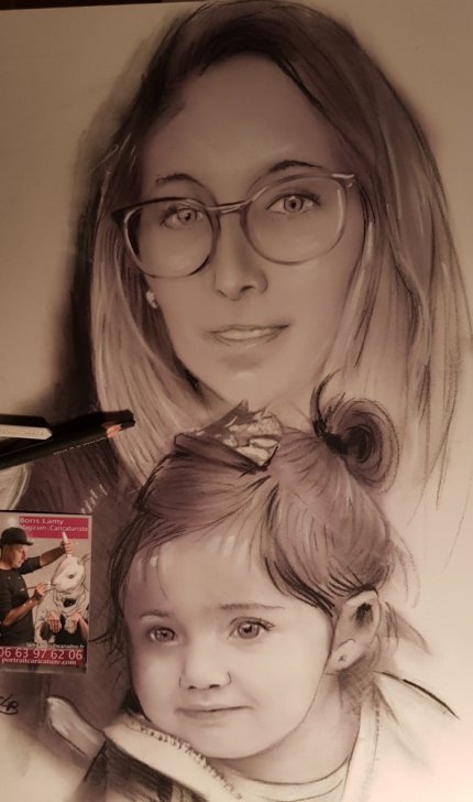 portrait cadeau pour un anniversaire par portraitiste sur Condom