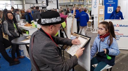 Animation foire agricole Tarbes caricature magie